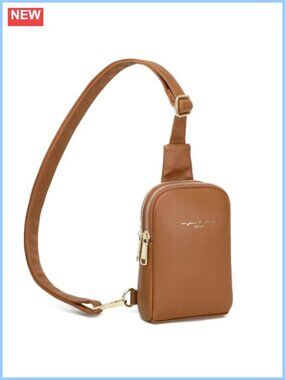 Faux Leather Crossbody Sling Bag Mini Travel Purse Adjustable Strap